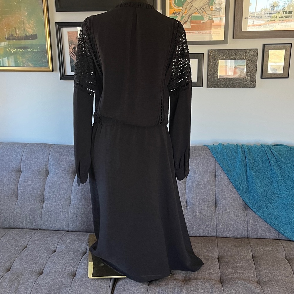 Brochu Walker "Rebekah"  Black Long Sleeve Dress size Small - Picture 6 of 9